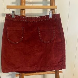 Mossimo Supply Co. Red Studded Mini Skirt
